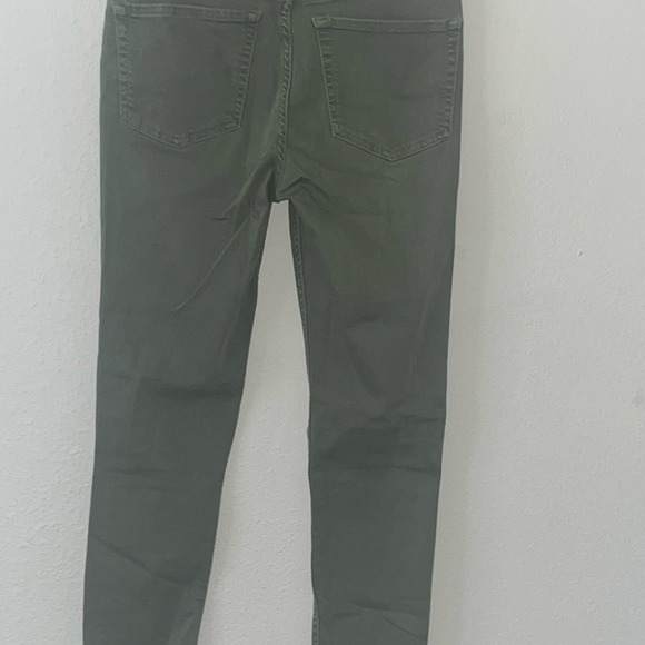 Free People High Rise Busted Knee Skinny Jeans Sage Size W28 - Picture 2 of 10